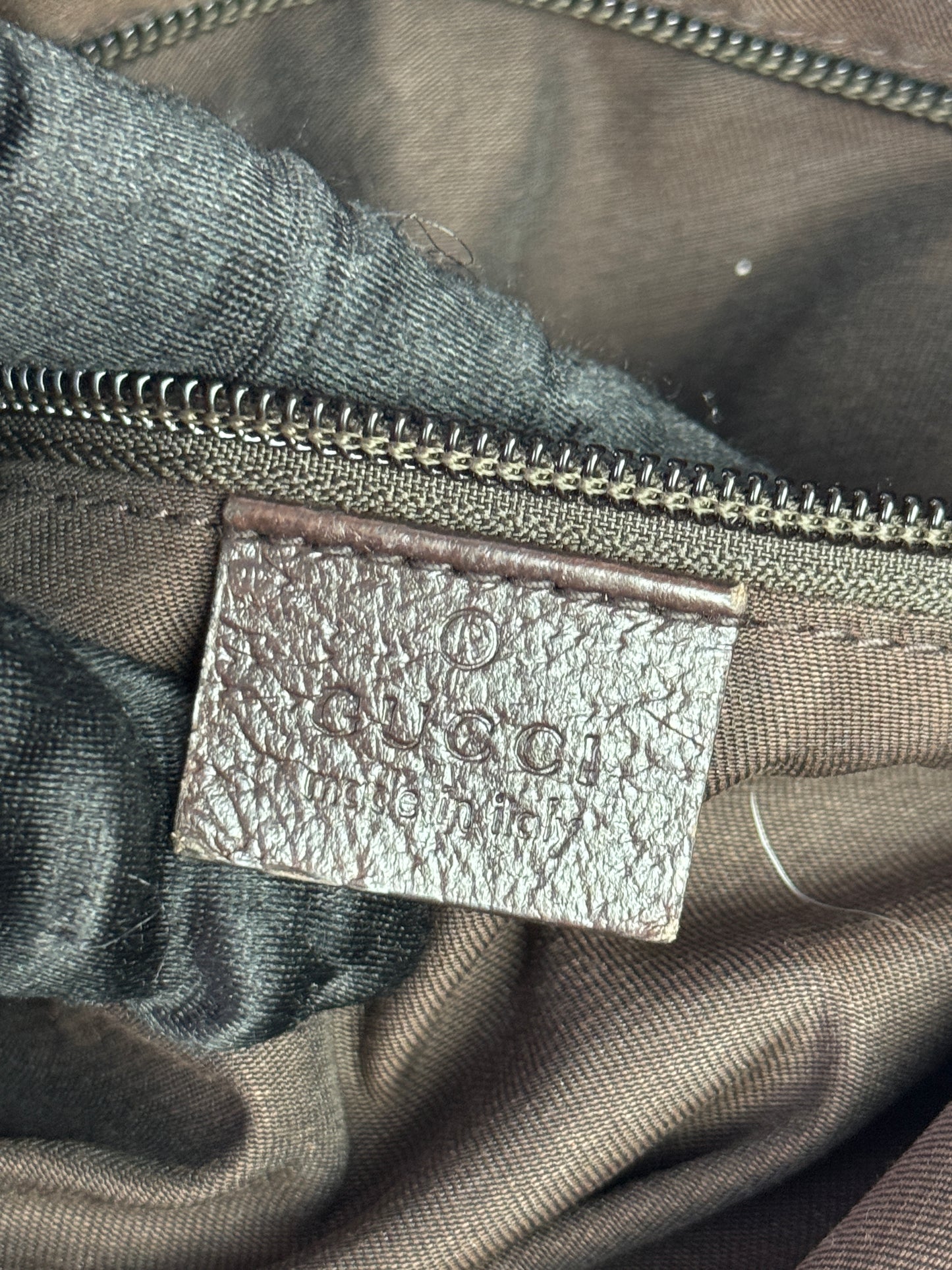 GUCCI Web Halfmoon GG Canvas