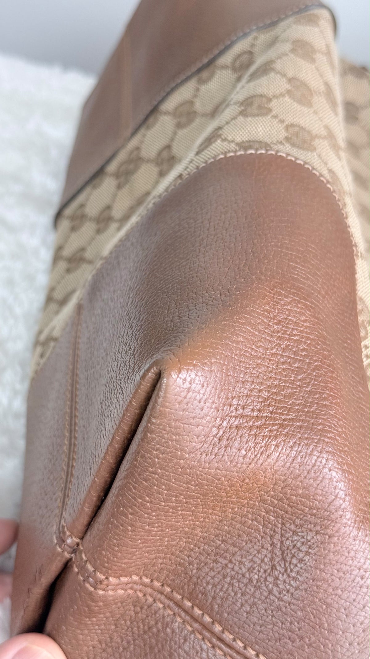 GUCGI Bree Tote GG Canvas Brown