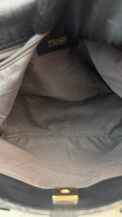 Fendi Zucca Canvas Top Handle Tote Bag