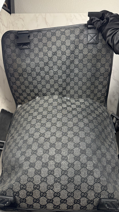 Gucci Denim Hysteria Double Buckles Messenger