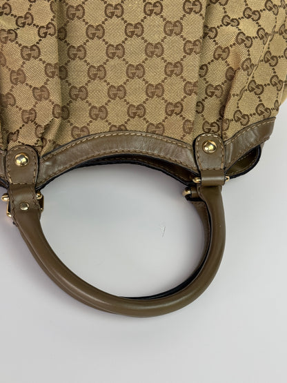 GUCCI Sukey Hobo GG Canvas Kaki