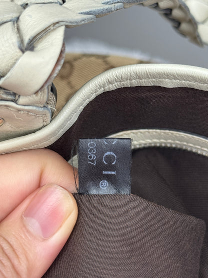 GUCCI Pelham Hobo Gg Canvas White
