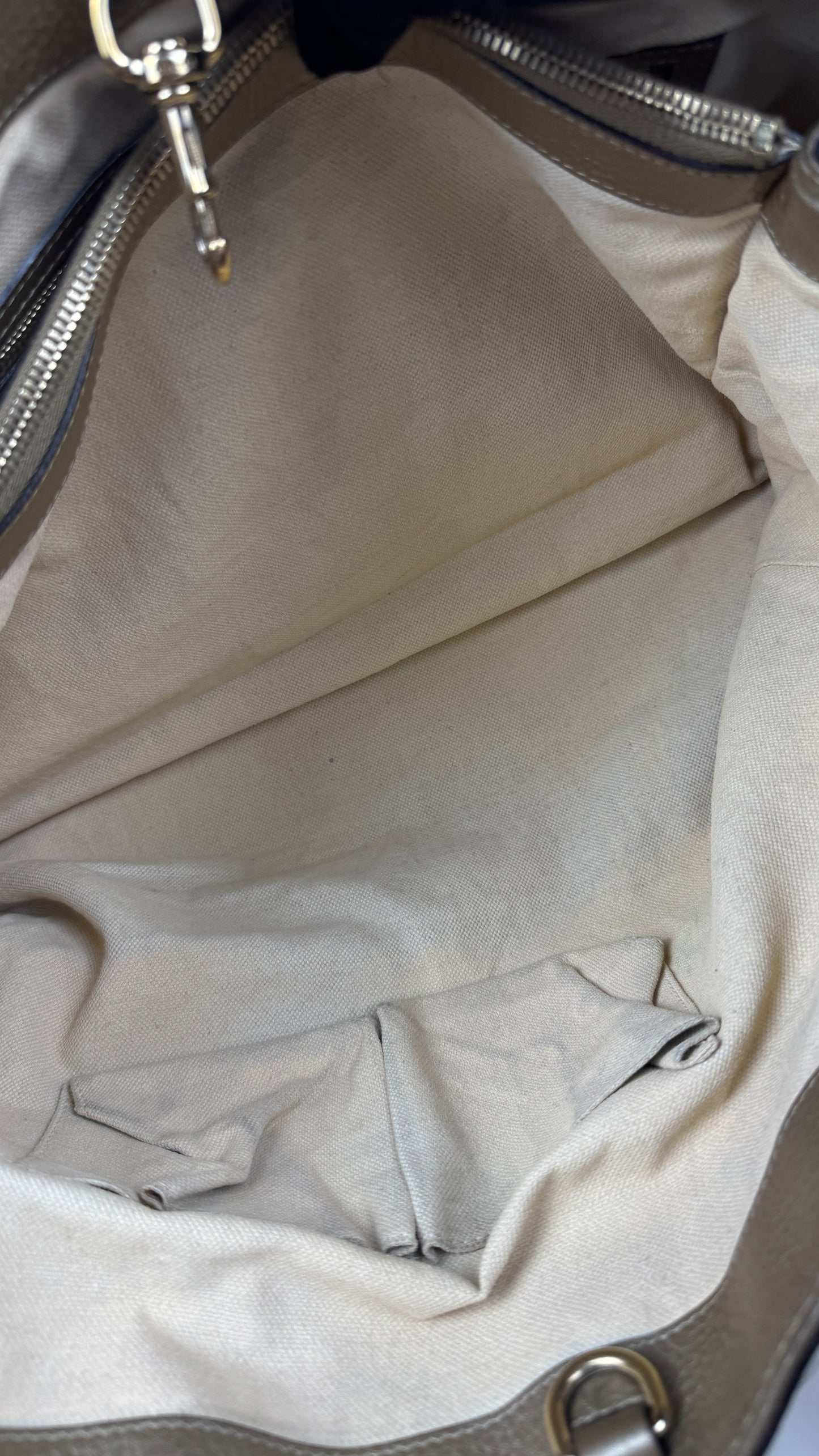 Gucci Bella Metallic Leather Tote Bag