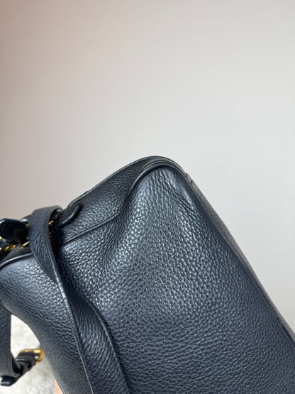 PRADA Double Zip Camera Vitello Daino Black
