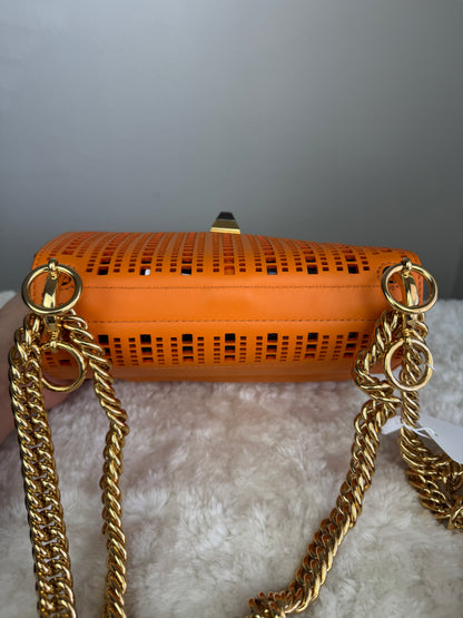 FENDI Vitello Grace Kan I crossbody Leather red