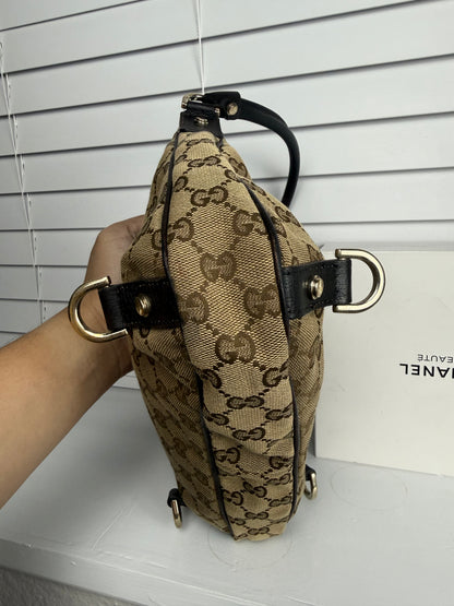 Gucci d ring hobo GG Canvas