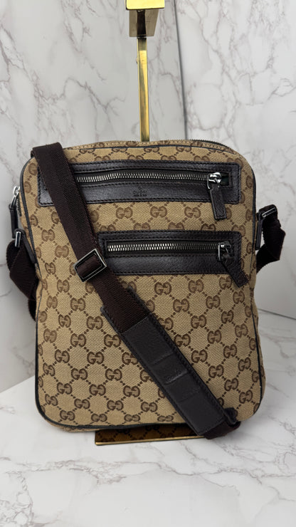 Gucci GG Canvas Crossbody Brown