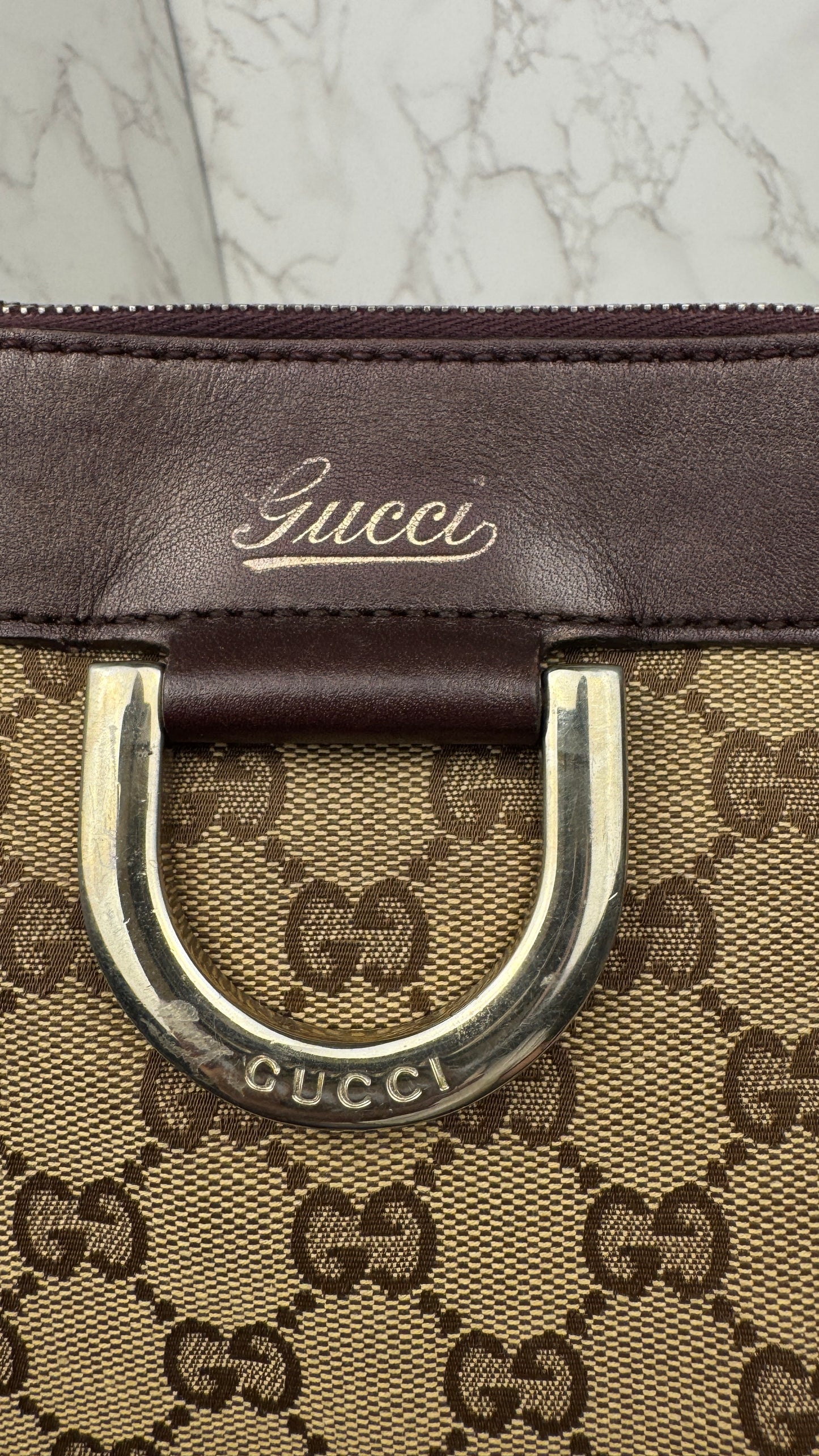 Gucci Abbey D-ring GG Canvas Brown