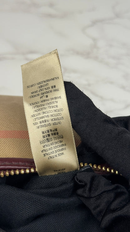 Burberry Convertible Clutch House Check Canvas Small