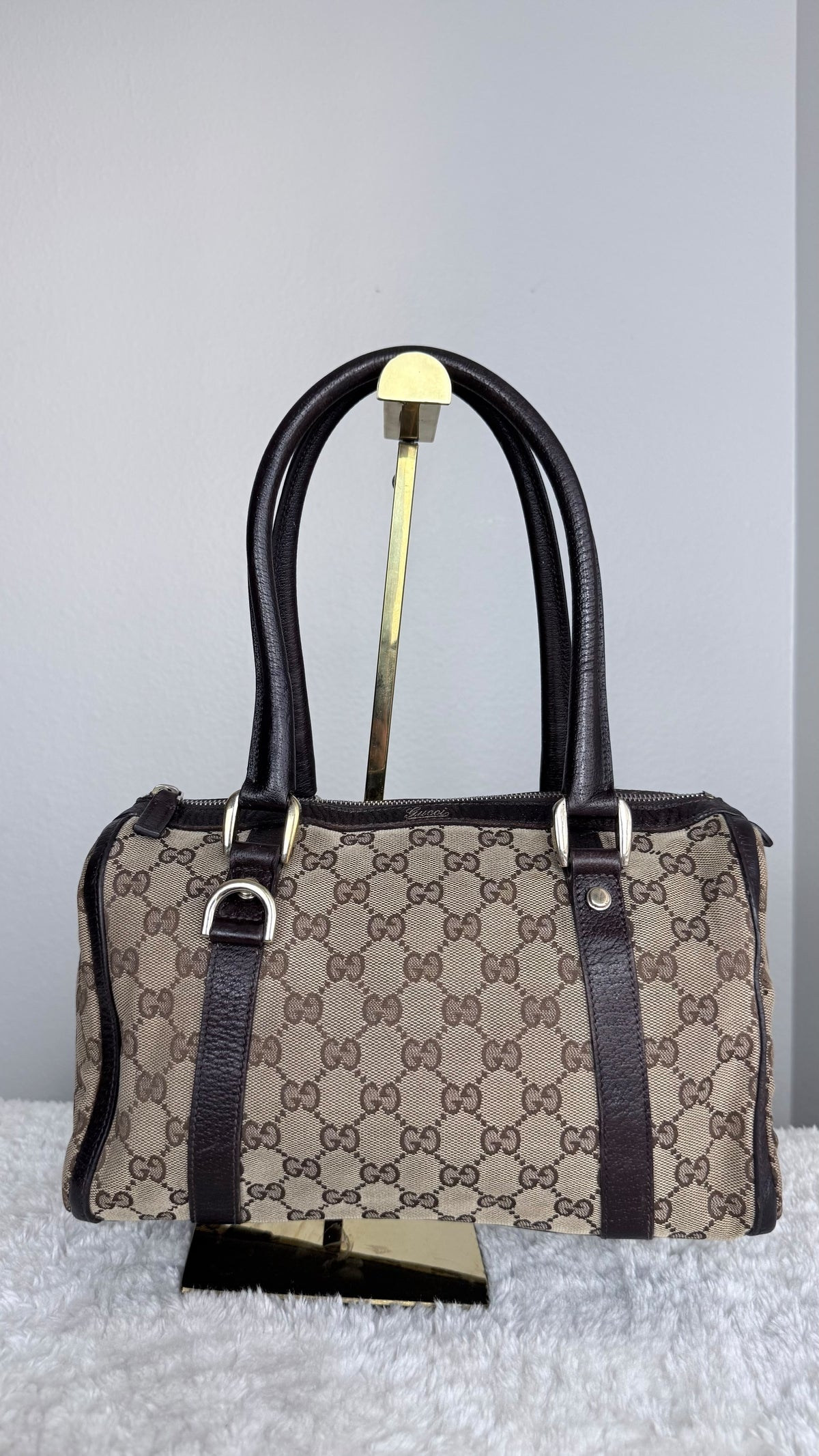GUCCI Abbey Small Boston Dark Brown