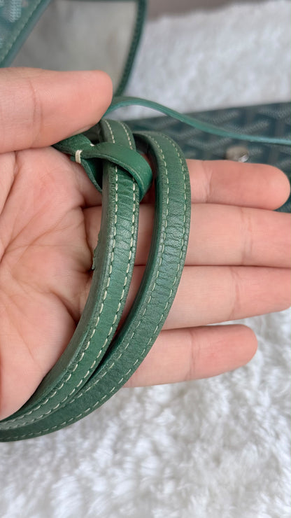GOYARD Saint Louis Tote Coated Canvas PM Green