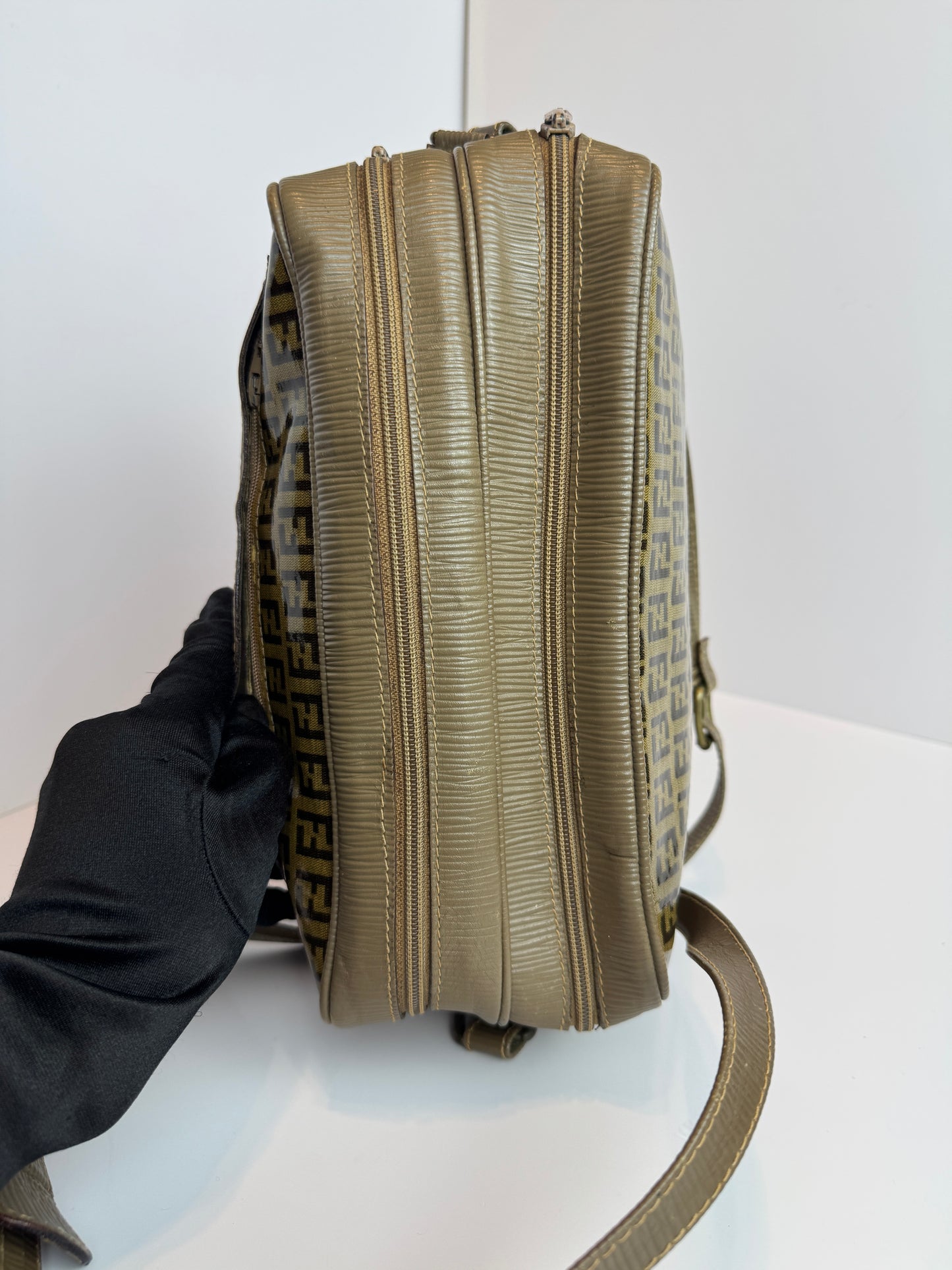 FENDI Vintage Zucchino Crystal Canvas FF Crossbody