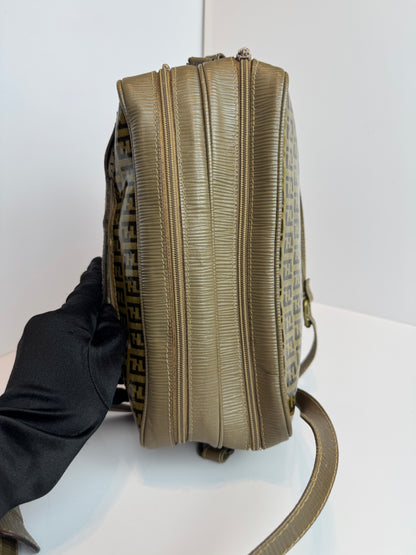 FENDI Vintage Zucchino Crystal Canvas FF Crossbody