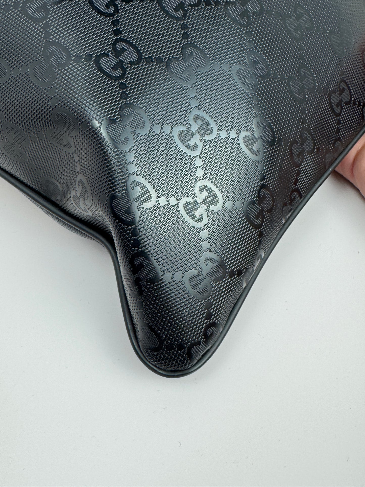 Gucci Flat Messenger Krystal GG Supreme canvas Black
