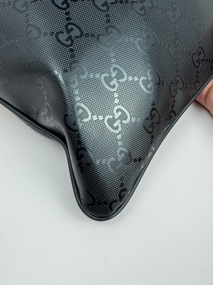 Gucci Flat Messenger Krystal GG Supreme canvas Black