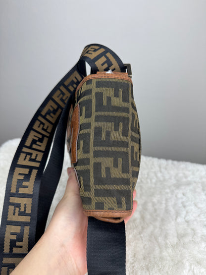 FENDI FF Flap Messenger Mini bag Zucca Canvas