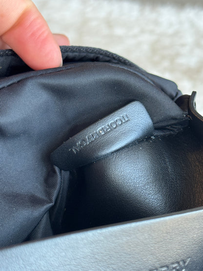 BURBERRY Nylon Check Sonny Bum bag Achieve beige Black
