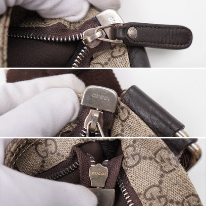 Gucci Flat GG Supreme Messenger Coated Canvas Brown