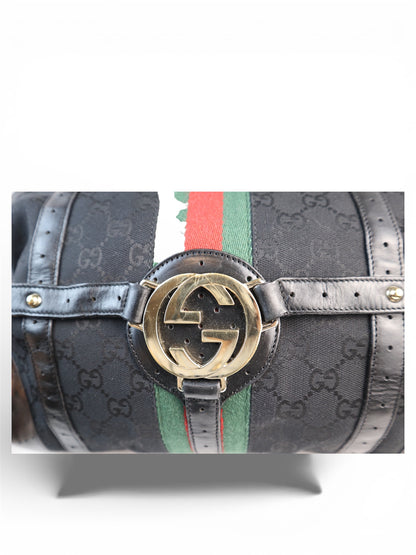 Gucci Reins GG Canvas Shoulder bag Black