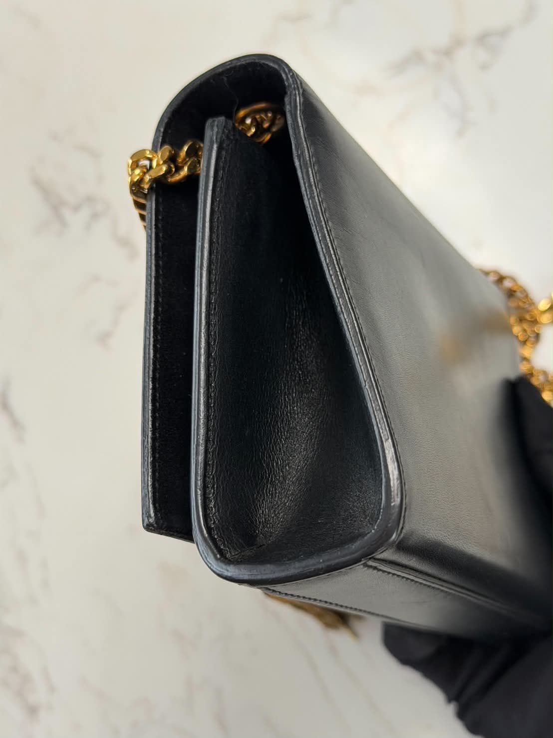 Saint Laurent Kate Small Tassel Leather Black