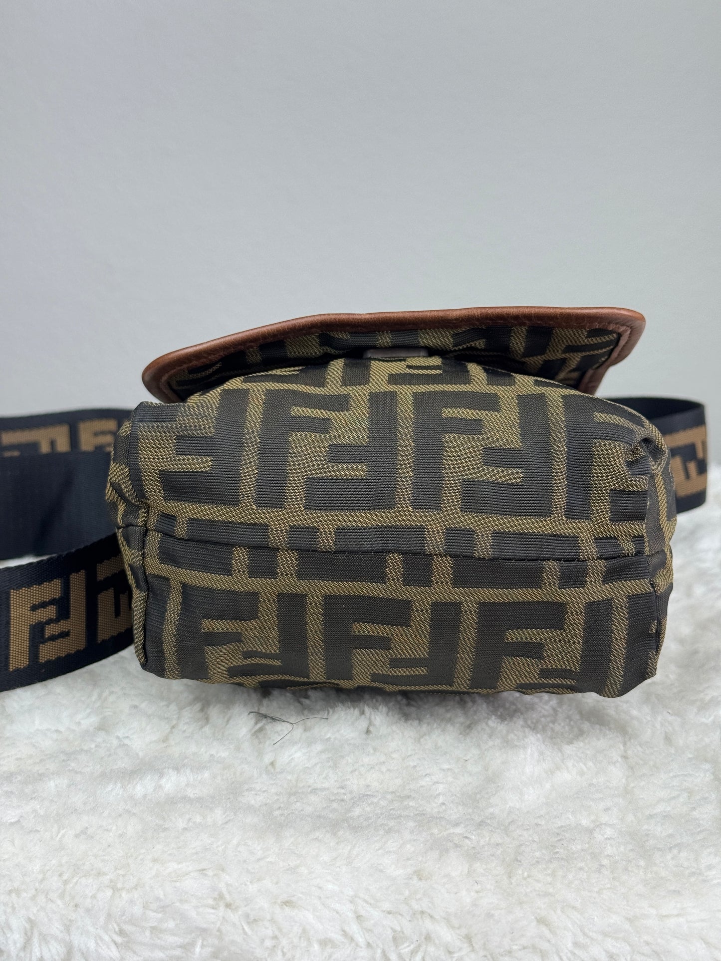 FENDI FF Flap Messenger Mini bag Zucca Canvas