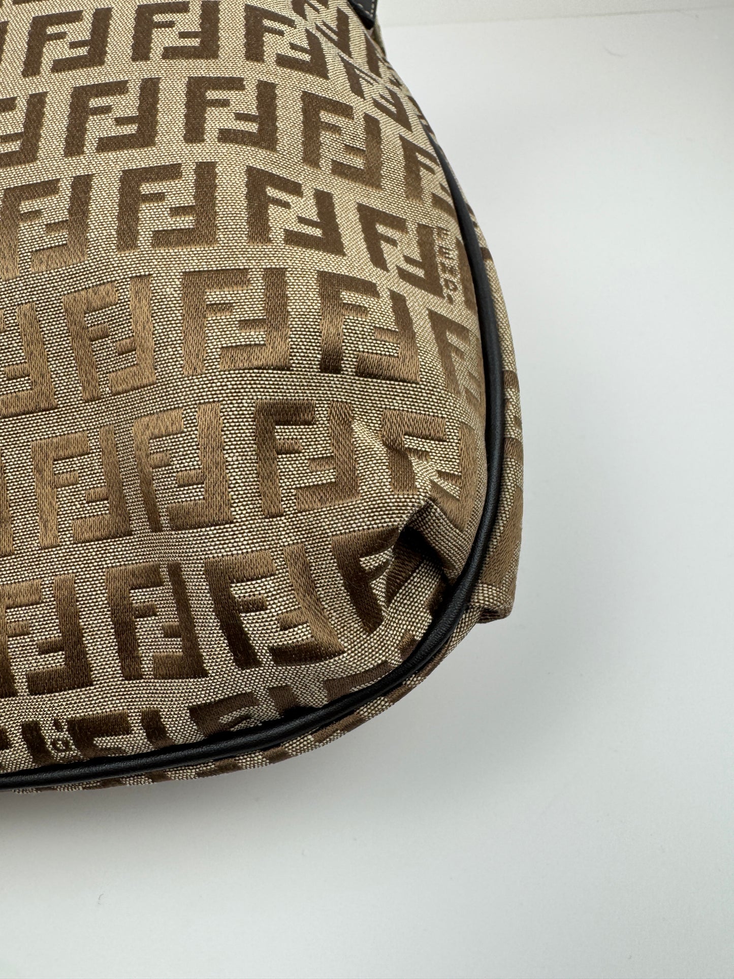 FENDI FF Monogram Crossbody Brown Bag