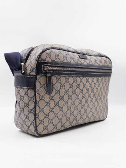 Gucci Front Zip Messenger Navy