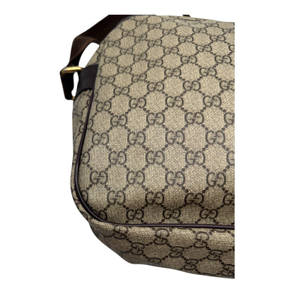 Authentic Gucci Front Zip camera Bag GG Coated
