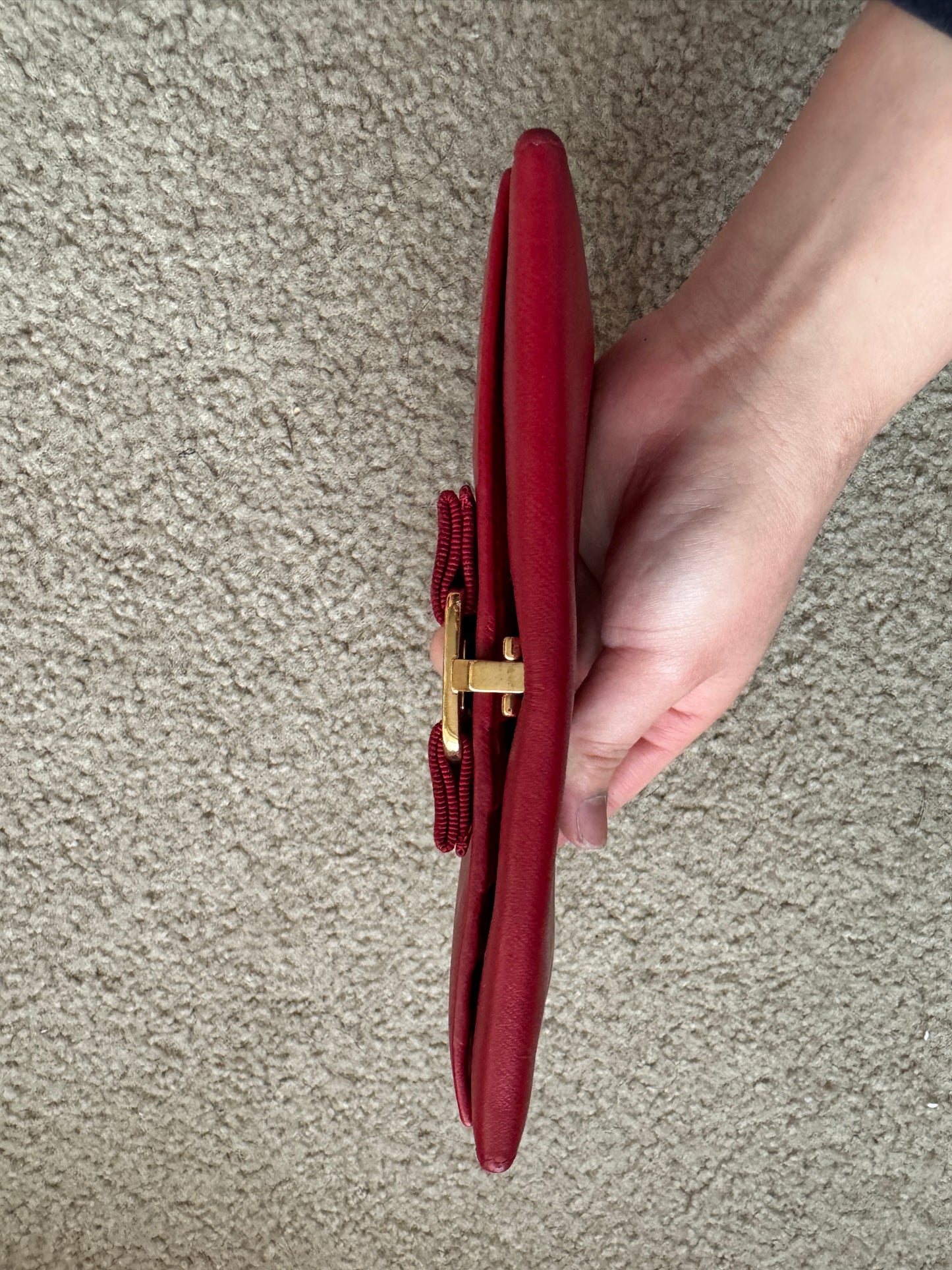 Ferrragamo vara Bow saffiano red