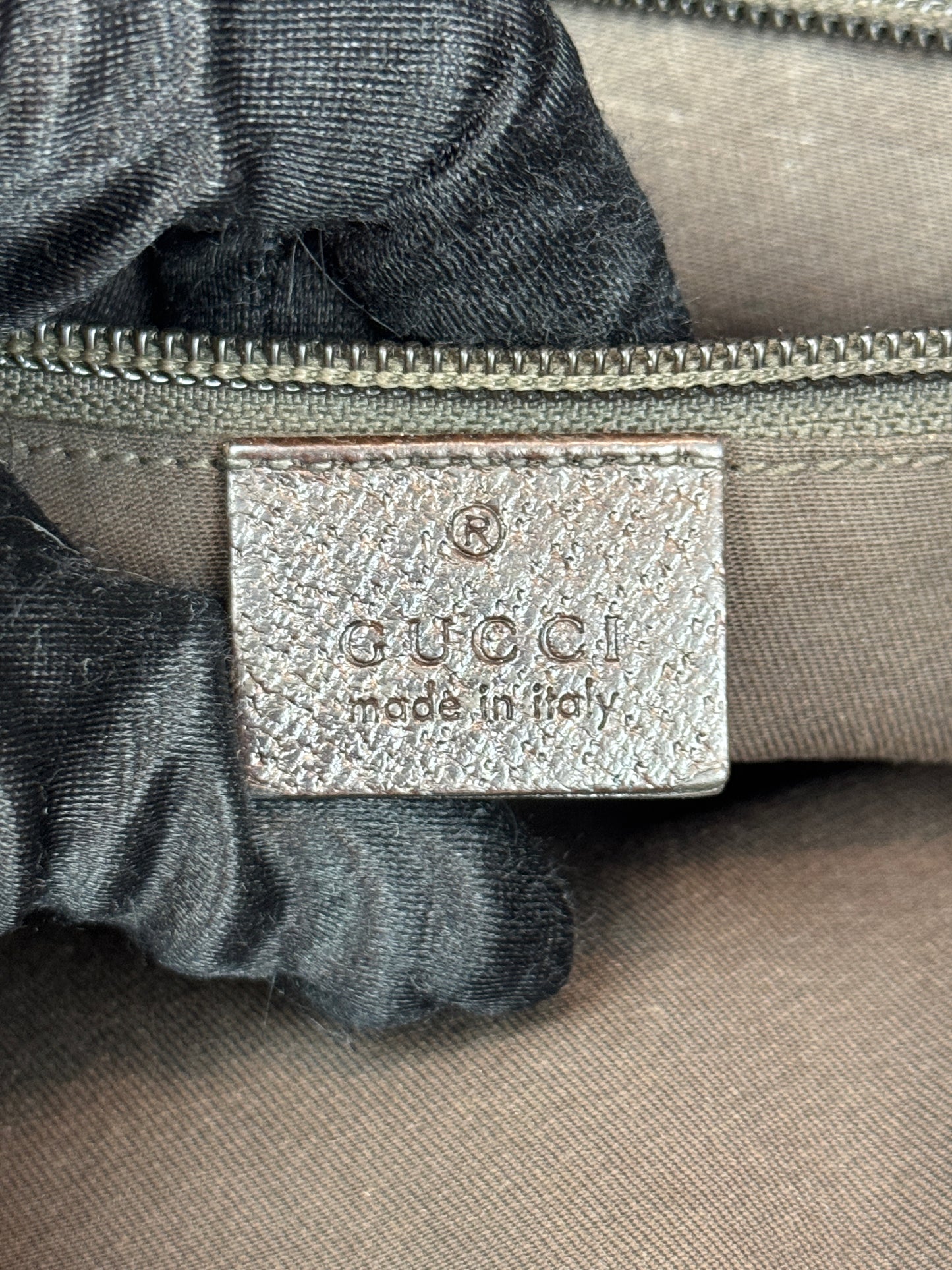 GUCCI Web Flap messenger GG Canvas Brown