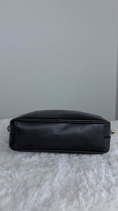PRADA Camera Saffiano double zip Black