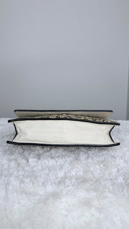 GUCCI Bee Queen Margaret Snakeskin chain wallet Crossbody