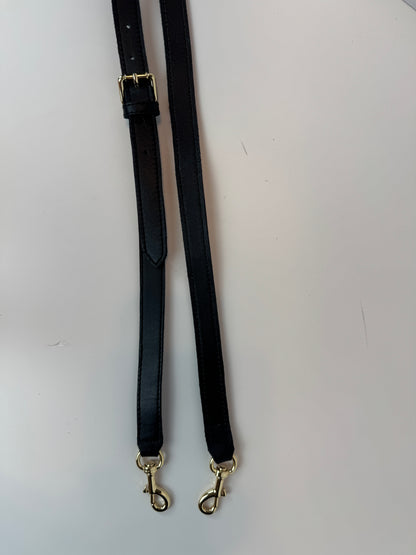 GUCCI Web Boston Navy Blue GG Canvas with strap