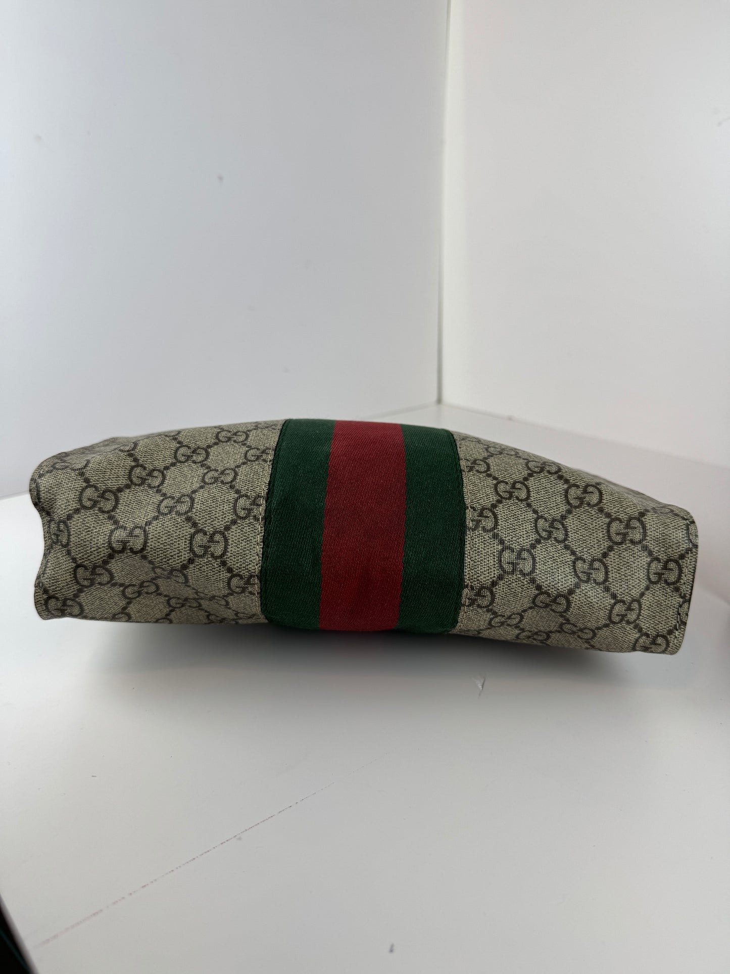 Gucci Web Clutch GG Supreme Coated Canvas