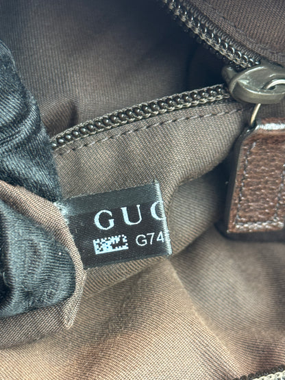 GUCCI Web Stripe GG Canvas Brown