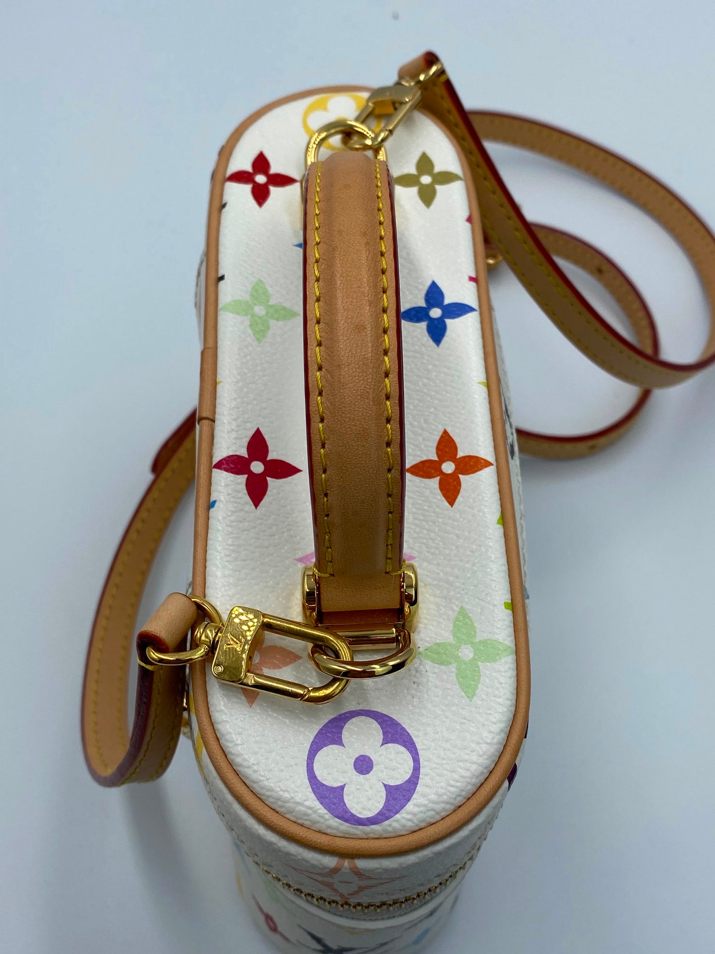Louis Vuitton x Takashi Murakami Multicolor Monogram Vanity Chain pouch