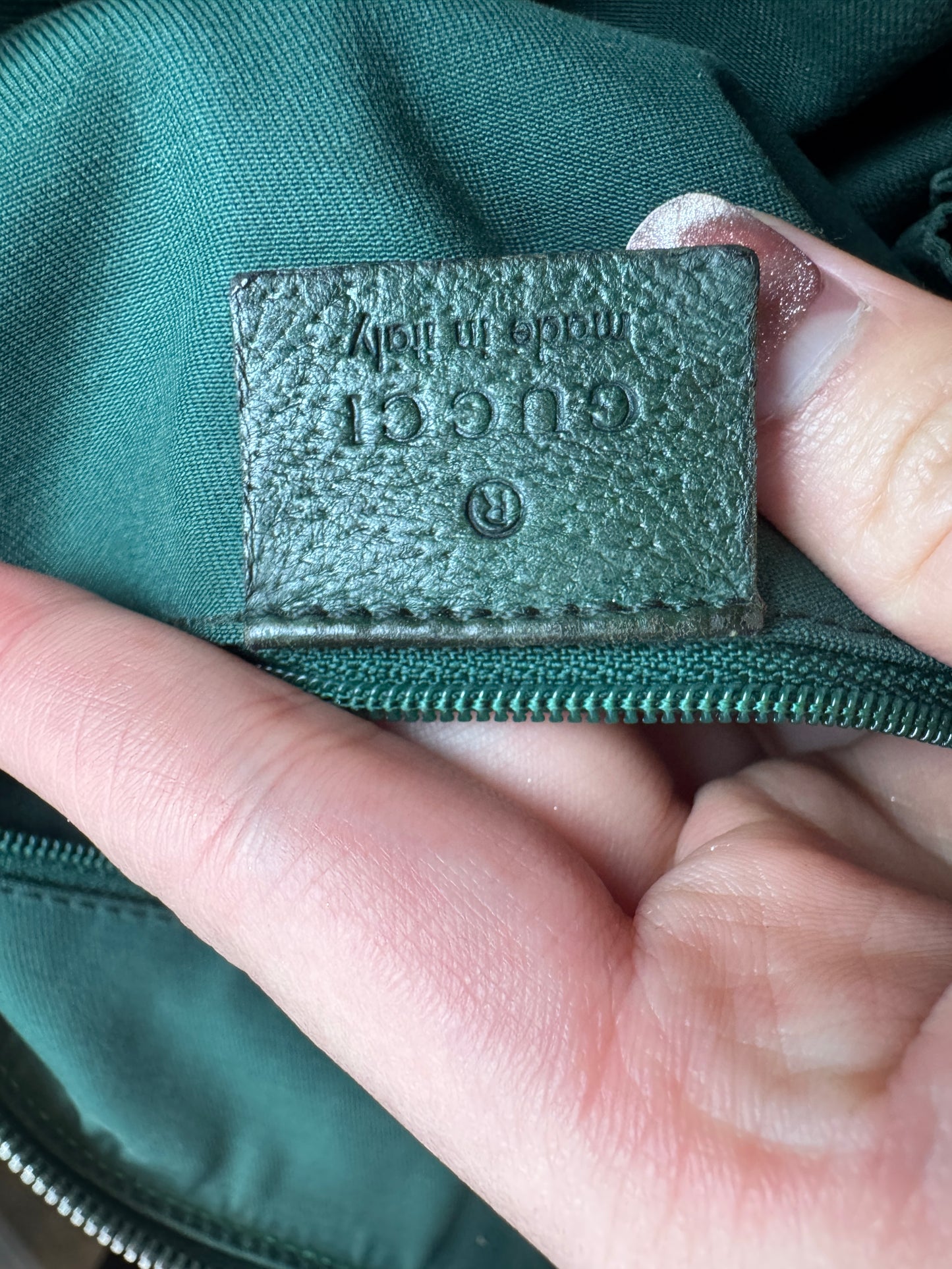 Gucci Hobo Shoulder Bag Sherry Line Strap Green