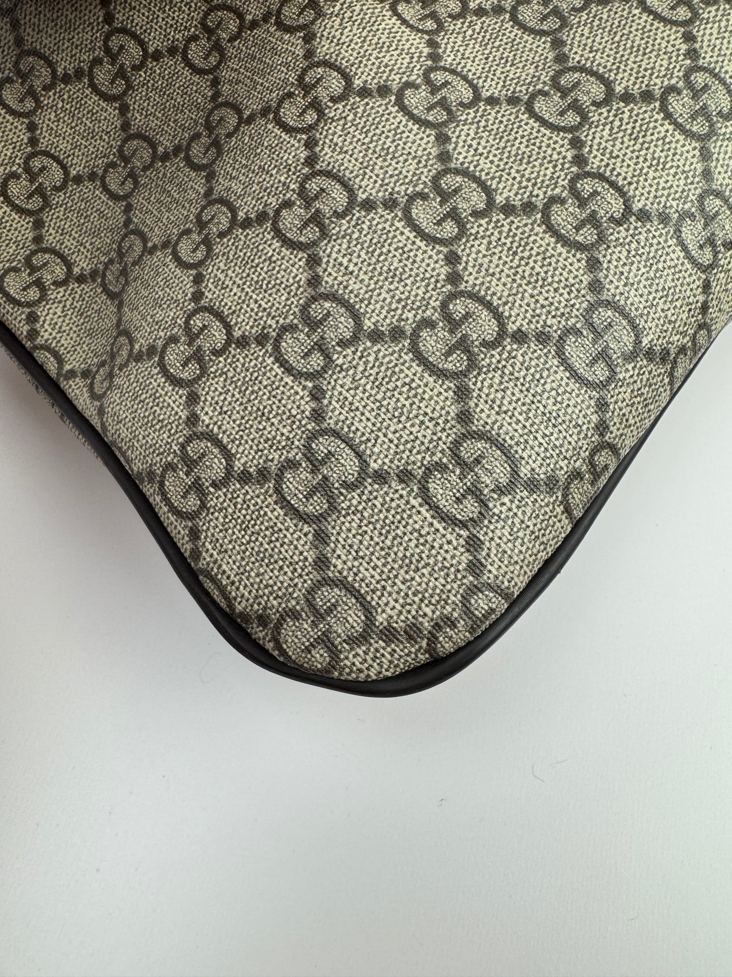 Gucci Flat Zip Top Messenger Coated Canvas Brown