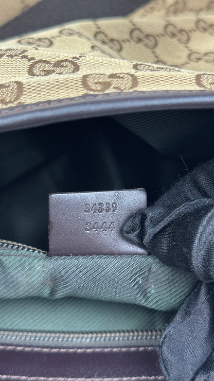 Gucci GG Canvas Tote Shoulder Bag Brown (Vintage)