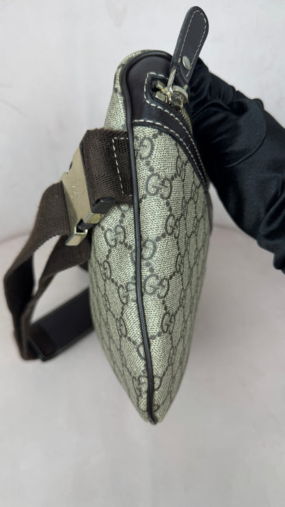 Gucci GG Supreme GG Belt Bag Coated Canvas Brown