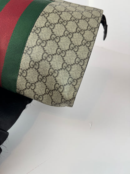 Gucci Web Clutch GG Supreme Coated Canvas