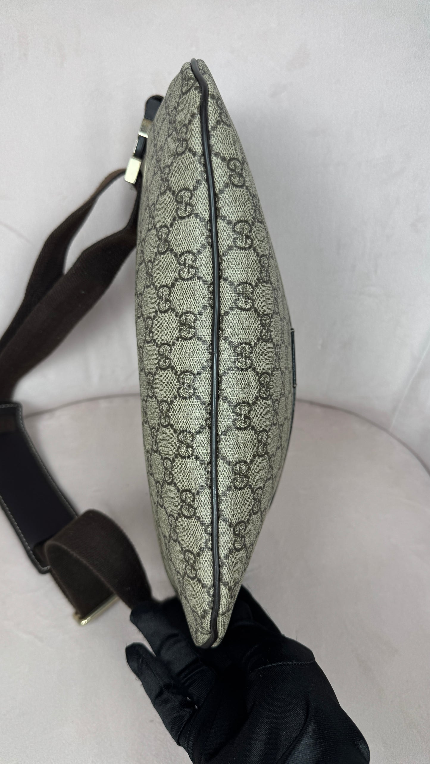 Gucci GG Supreme GG Belt Bag Coated Canvas Brown