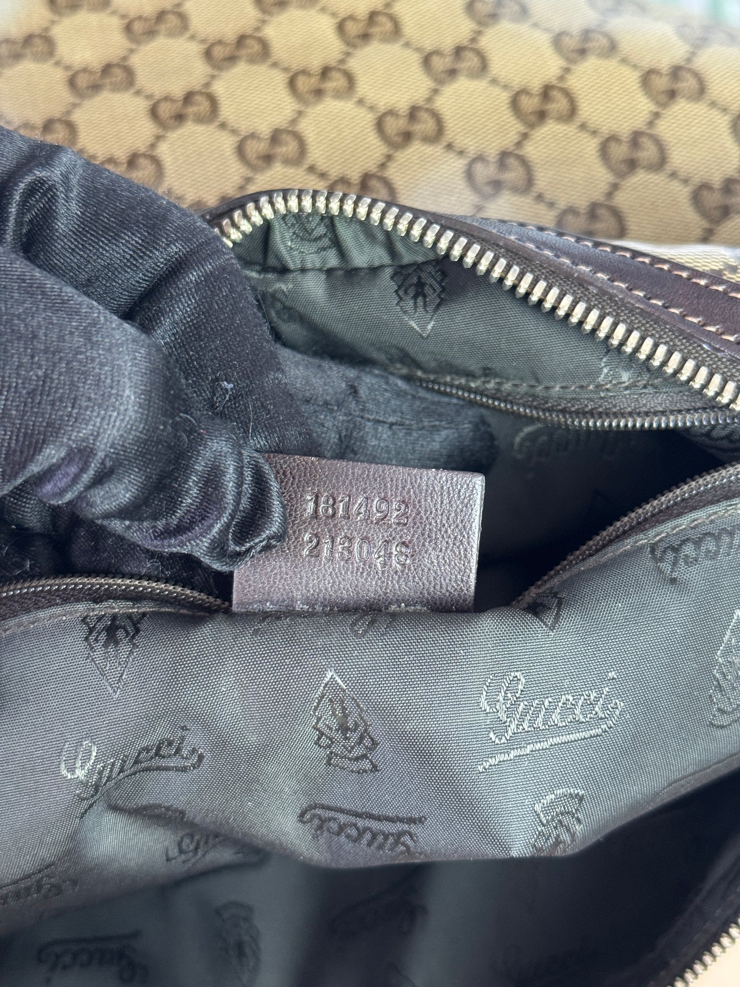 GUCCI GG Crystal Canvas Duchessa Hobo Bag