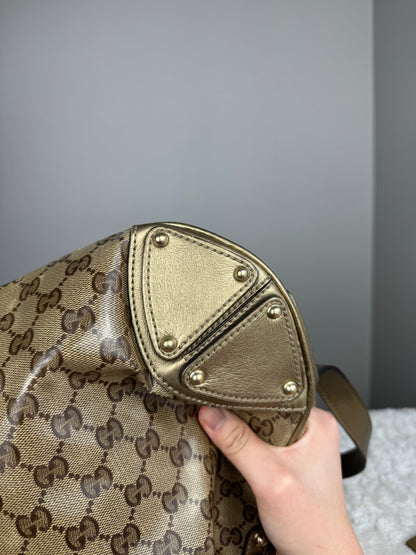 GUCCI indy Crystal monogram Gold