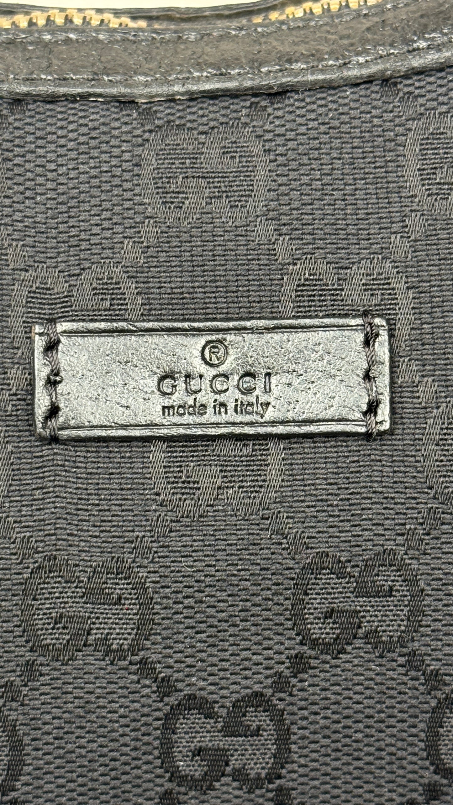 Gucci Half Moon Saddle Hobo and Crossbody GG Canvas  Black