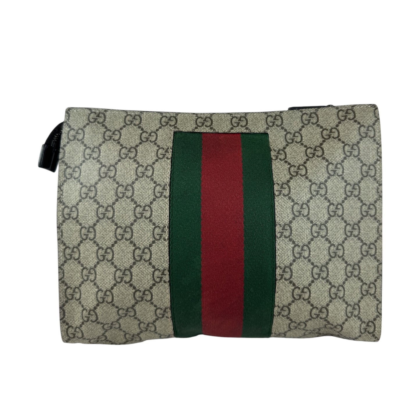 Gucci Web Clutch GG Supreme Coated Canvas