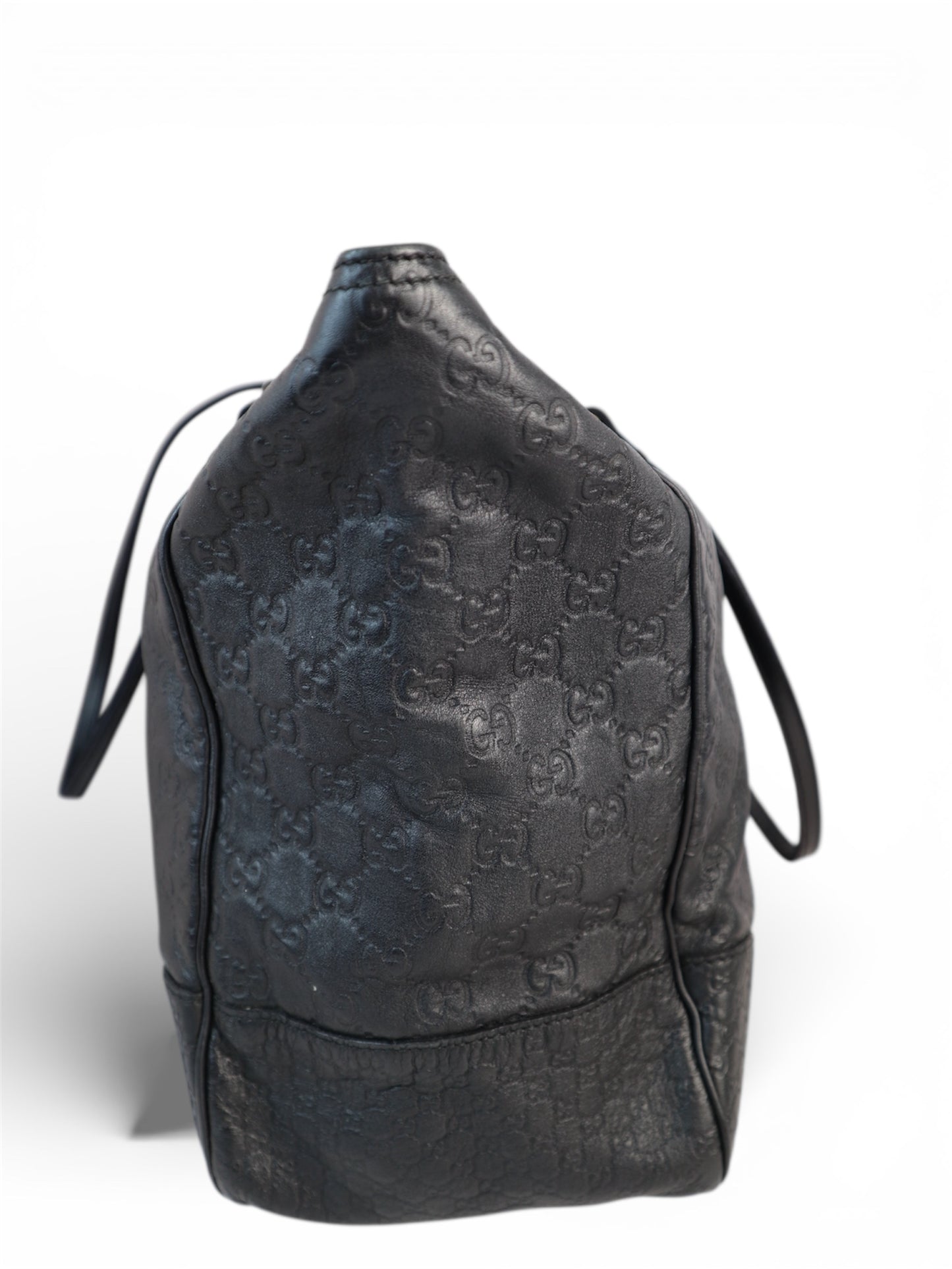 Gucci Bree Shopping Tote Leather Black Monogram