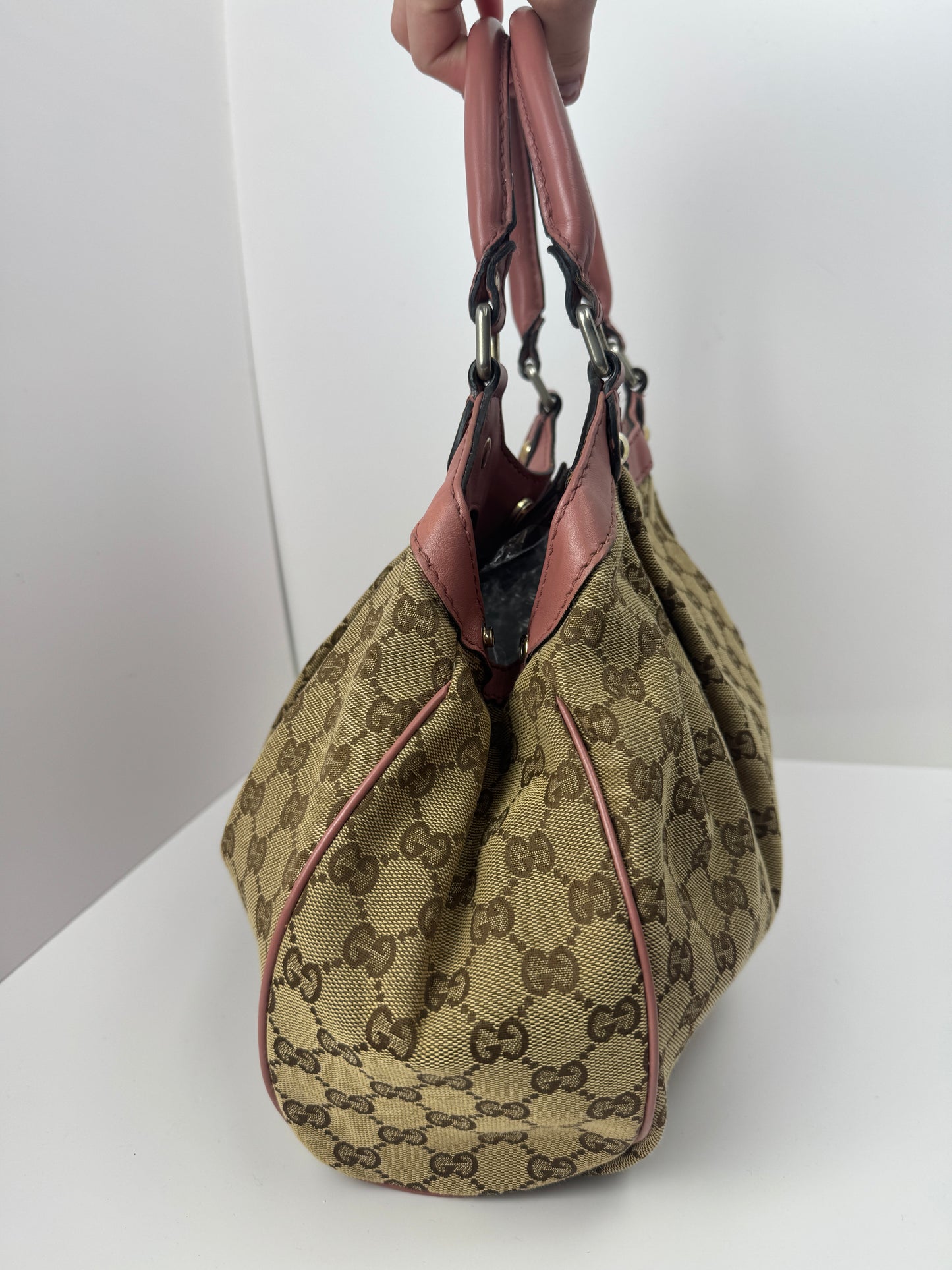 Gucci Sukey Tote GG Canvas Shoulder bag Pink