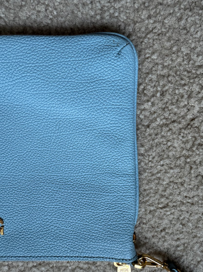 Mcm clutch leather Blue