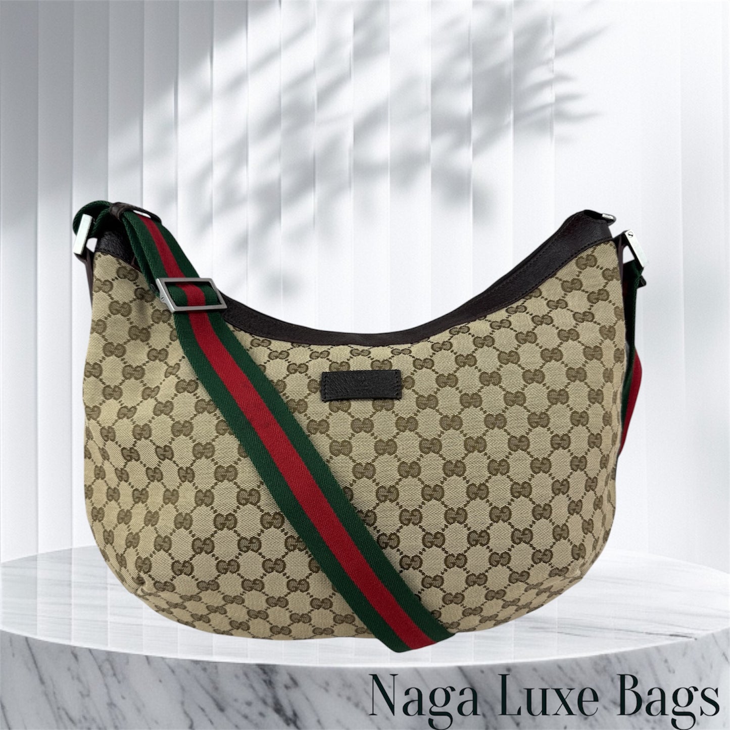 Gucci Half Moon Large Crossbody or Hobo Sherry line Strap